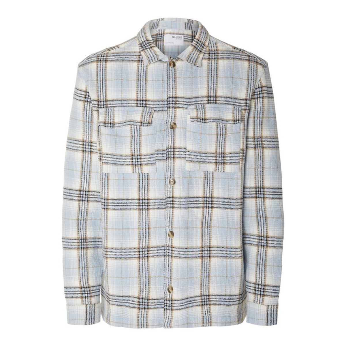 SLH-WAFFLE OVERSHIRT LS CHECK