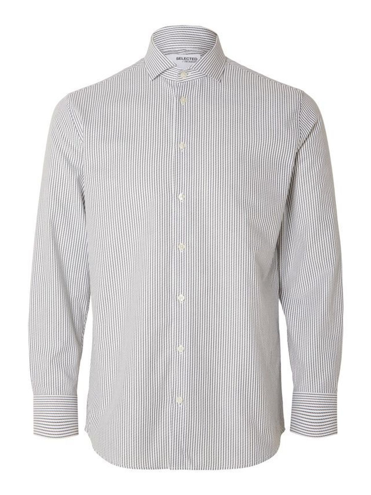 SLHREGBOND-MILO STRIPE SHIRT LS B