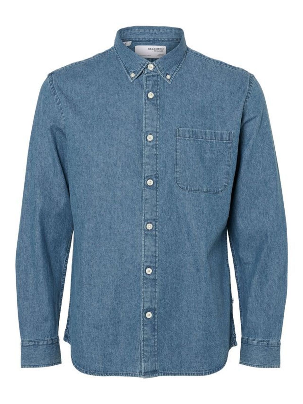 SLHREGRICK-DENIM-NEW SHIRT LS NOOS