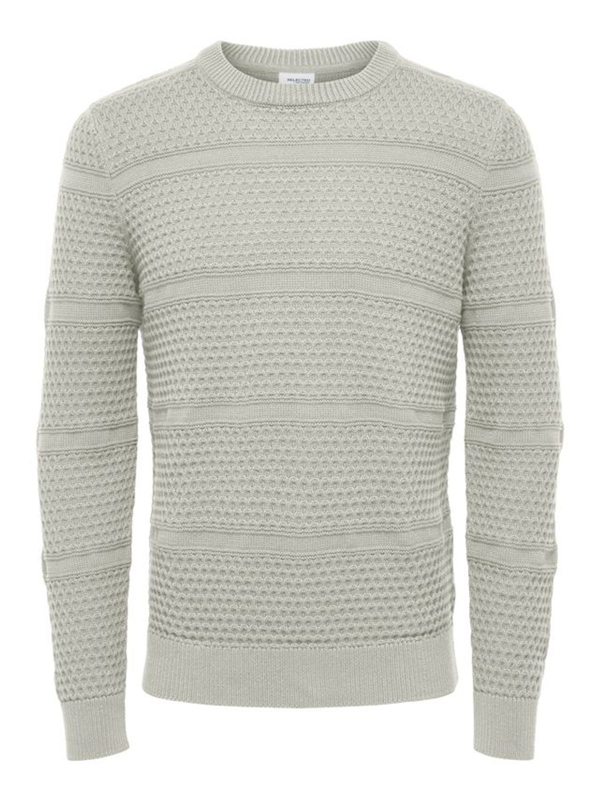 SLHREMY LS KNIT STRIPE CREW NECK W