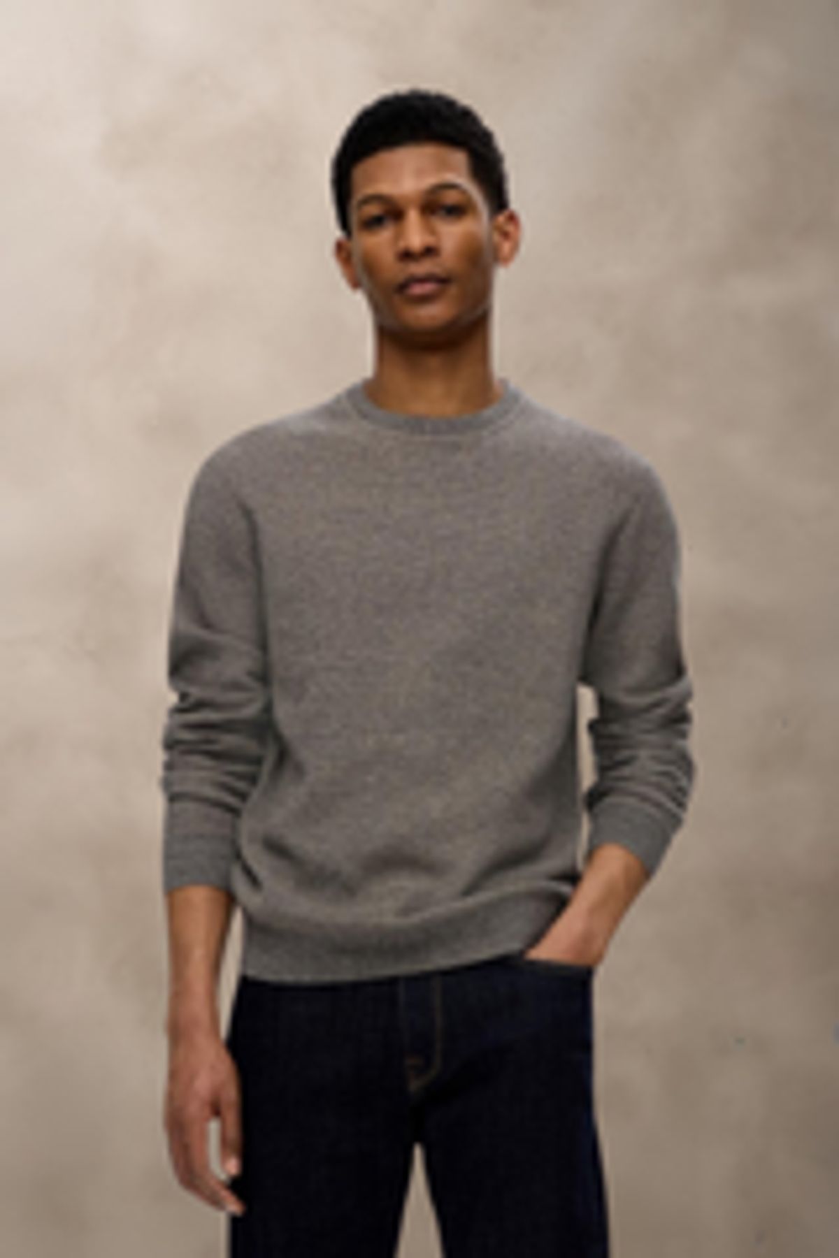 SLHROSS LS KNIT STRUCTURE CREW NECK