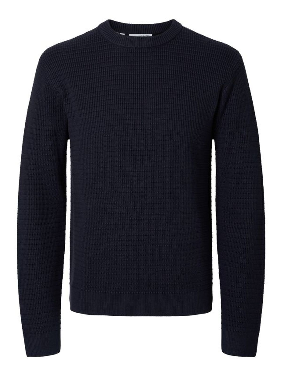 SLHTHEO LS KNIT STRUCTURE CREW NECK