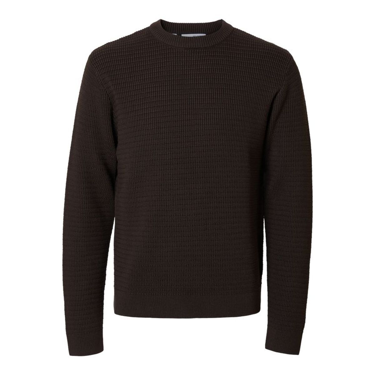 SLHTHEO LS KNIT STRUCTURE CREW NECK