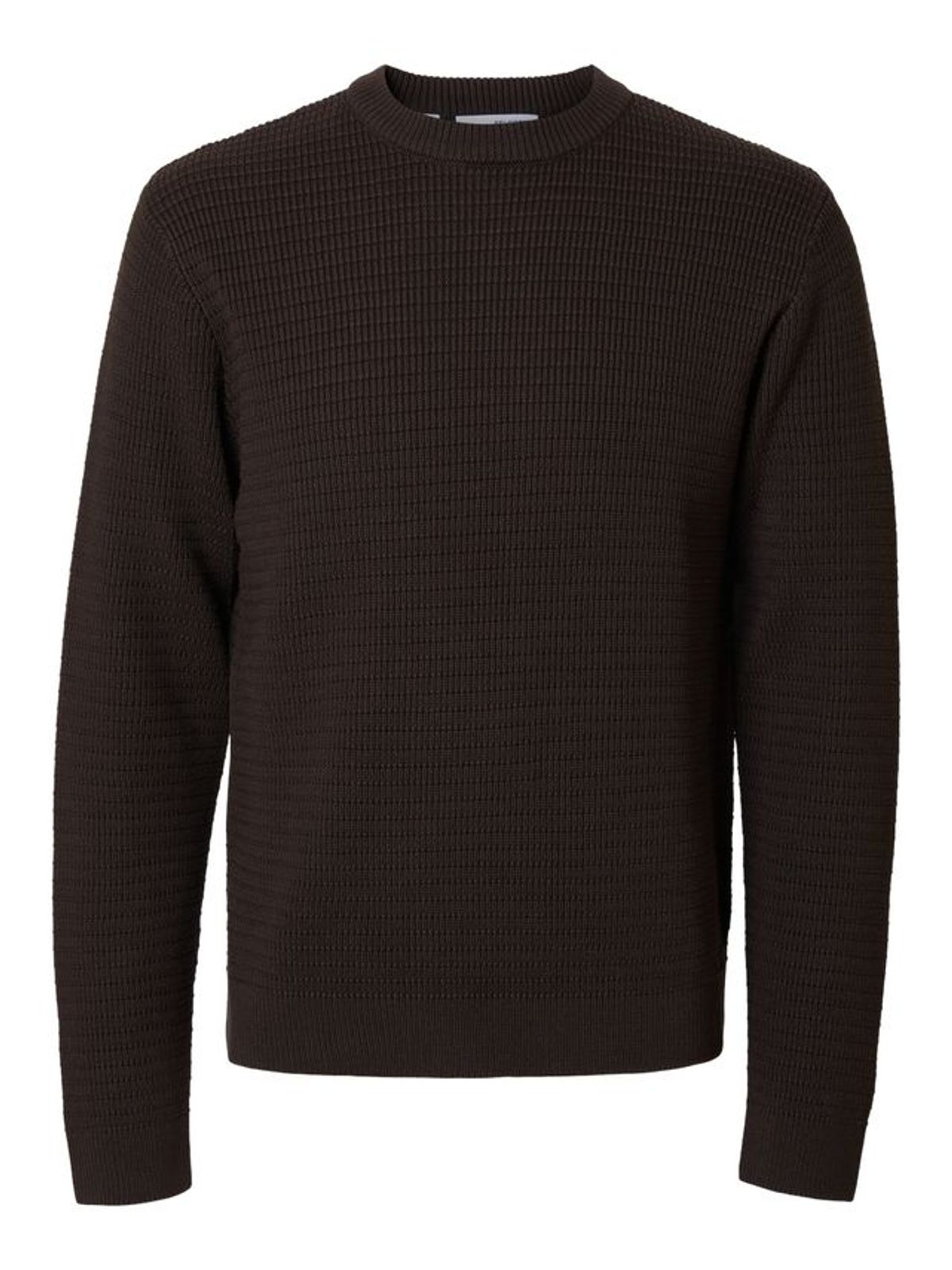 SLHTHEO LS KNIT STRUCTURE CREW NECK