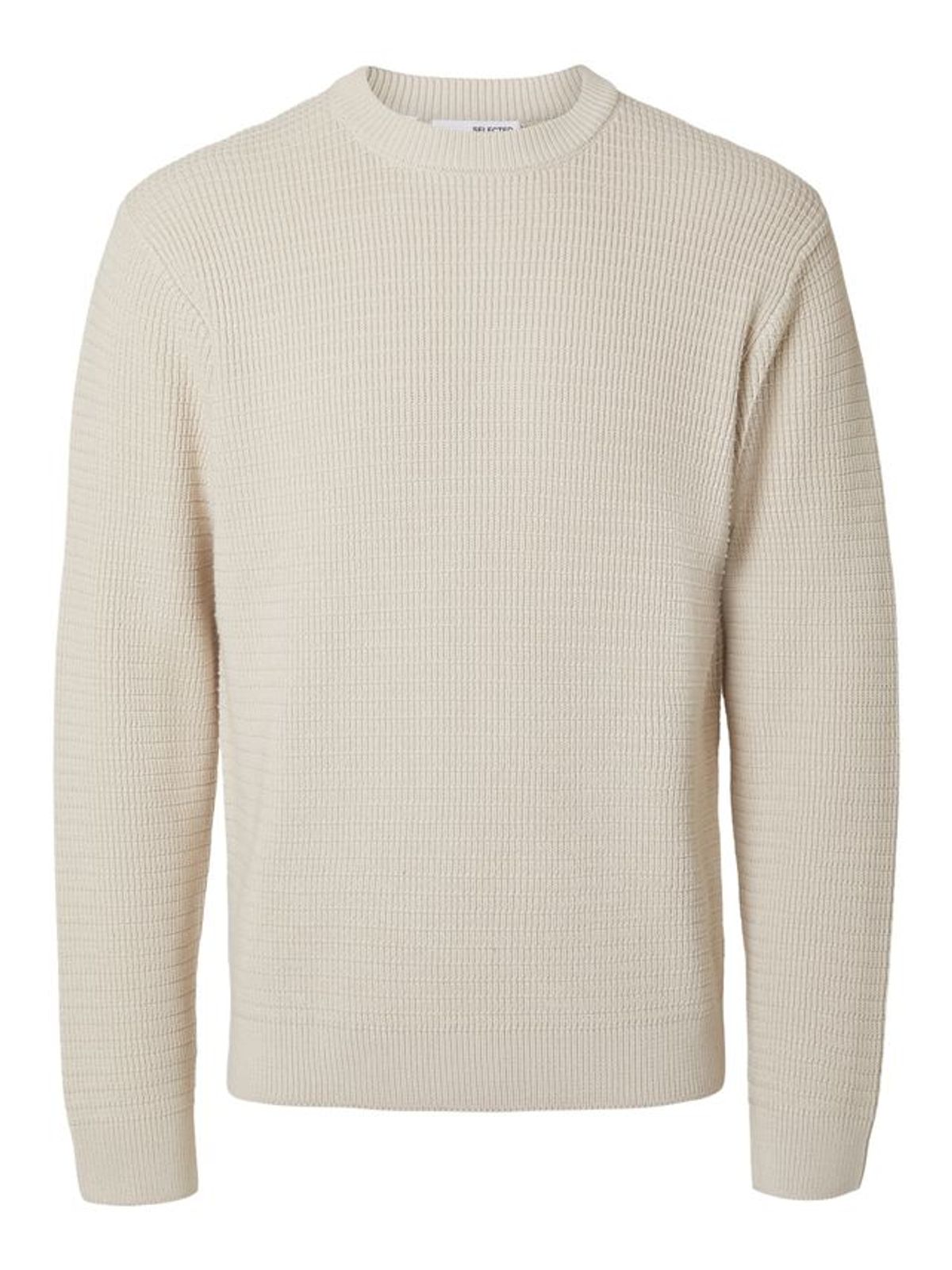 SLHTHEO LS KNIT STRUCTURE CREW NECK