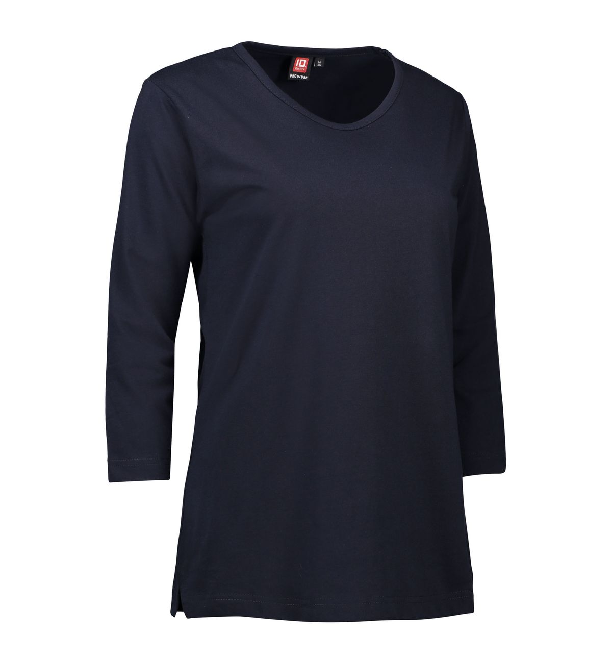 Slidstærk 3/4-ærmet dame t-shirt i navy - 3XL