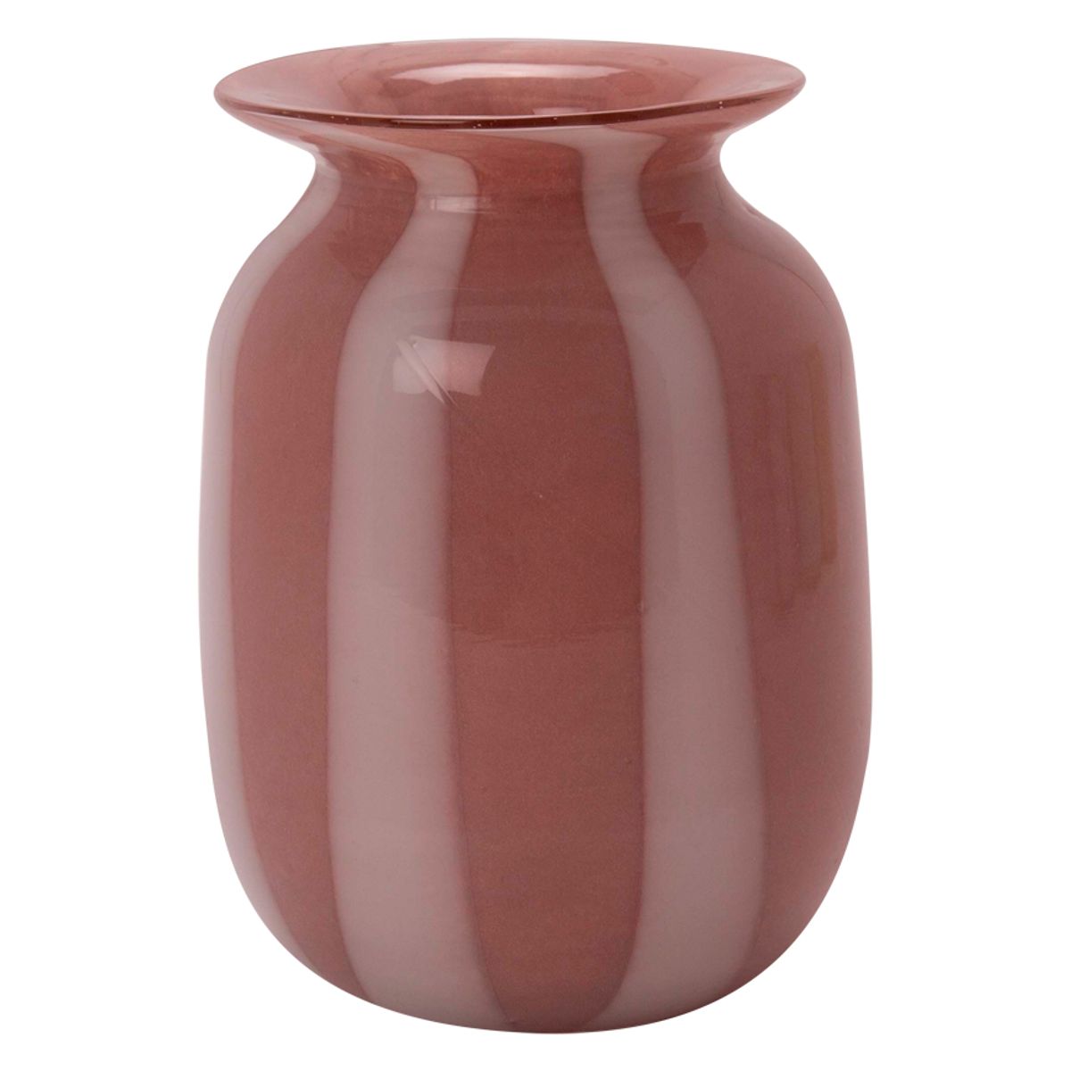 SLIK VASE HVID/ROSA