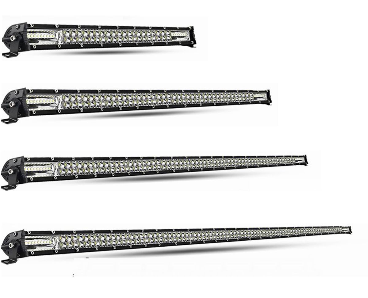 Slim Combo LED Lys bro / lys bar 60 - 80 - 100 - 120 - 140 watt - Dinled - Køretøjs projektører