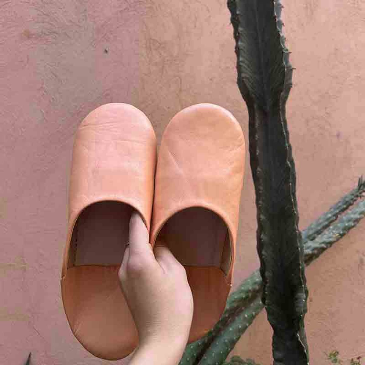 Slippers dame - peach - 37