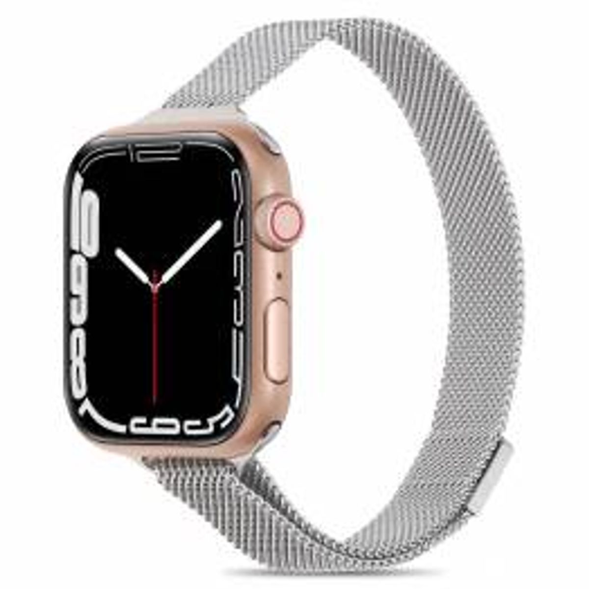 Smal magnetisk milanorem til Apple watch 44/45/46/49mm - Sølv