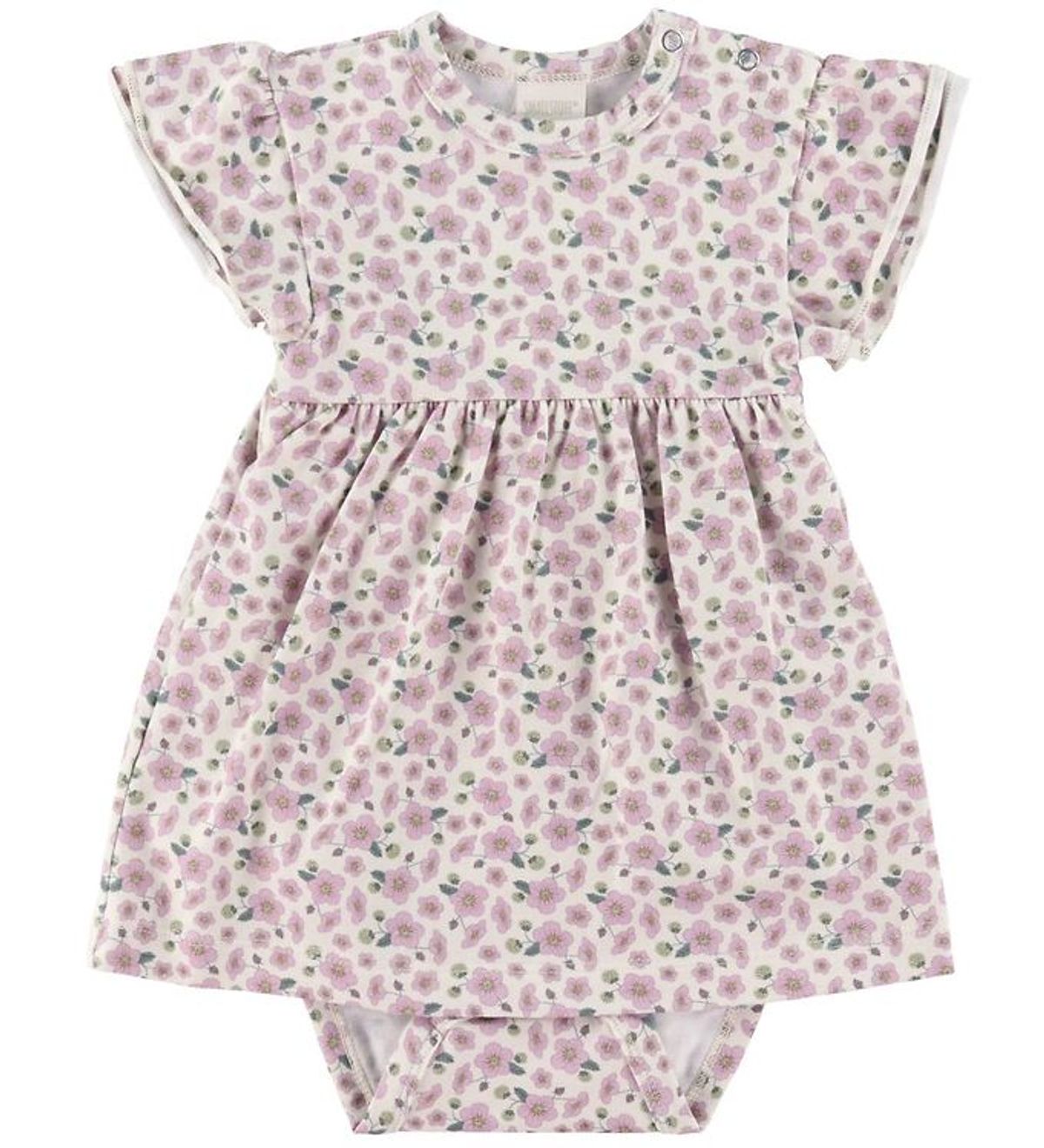 Smallstuff Kjolebody k/æ - Blomster - Soft Rose