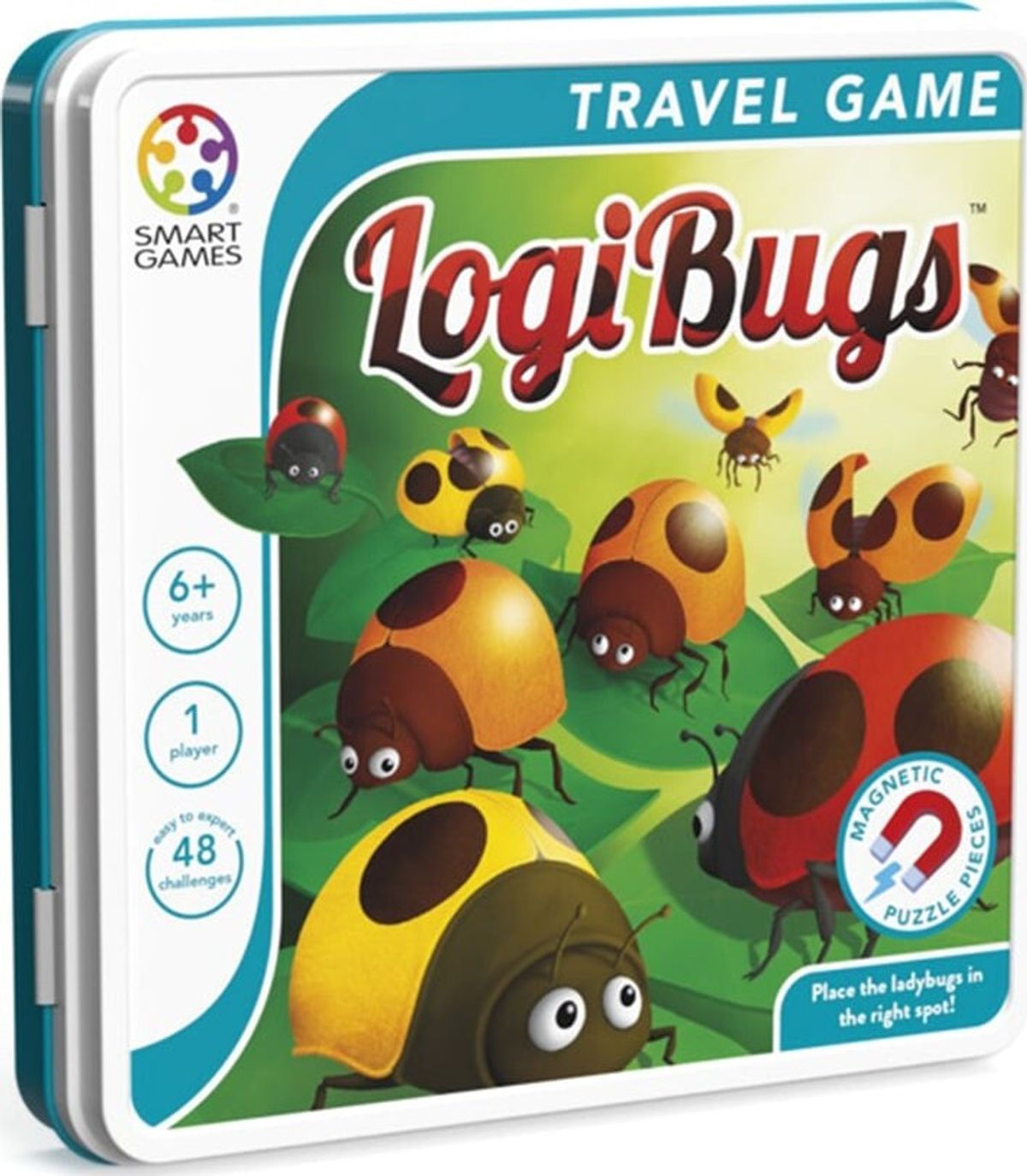 Smartgames - Magnetisk Rejsespil - Logi Bugs (nordisk)