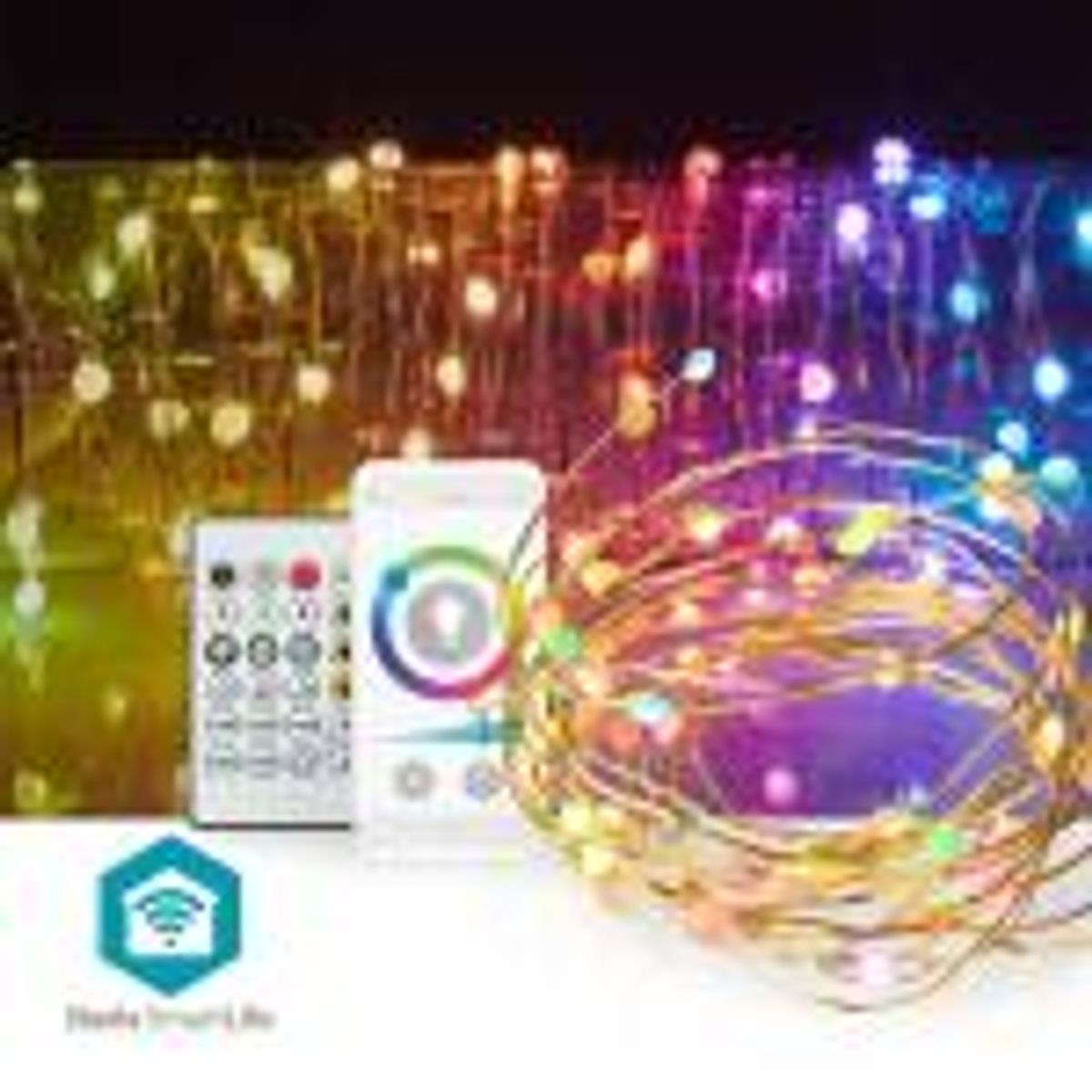 SmartLife fuld farve LED Strip | Wi-Fi | Flerfarvet | 5000 mm | IP44 | 400 lm | Android / IOS