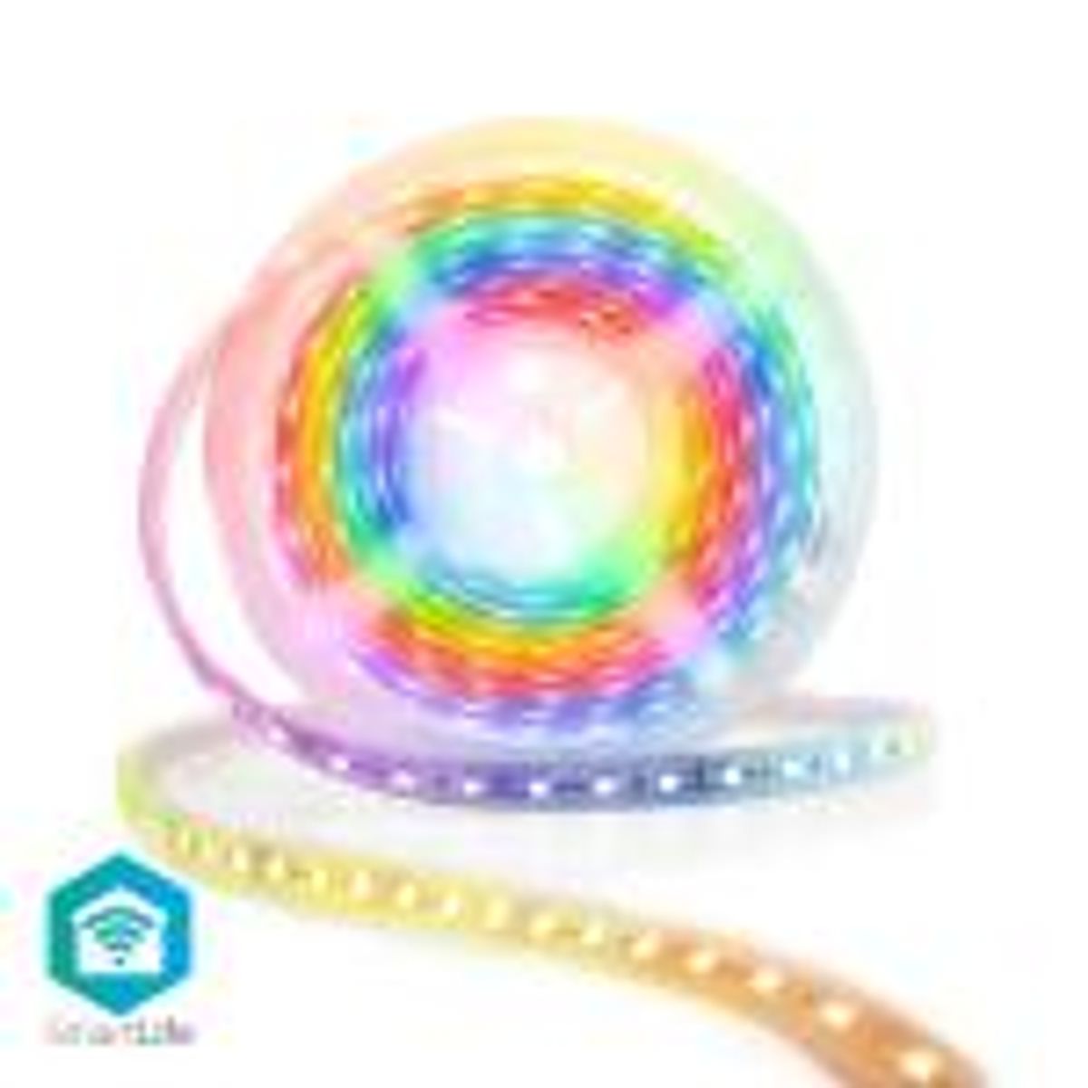 SmartLife fuld farve LED Strip | Wi-Fi | Flerfarvet | 5000 mm | IP65 | 700 lm | Android / IOS