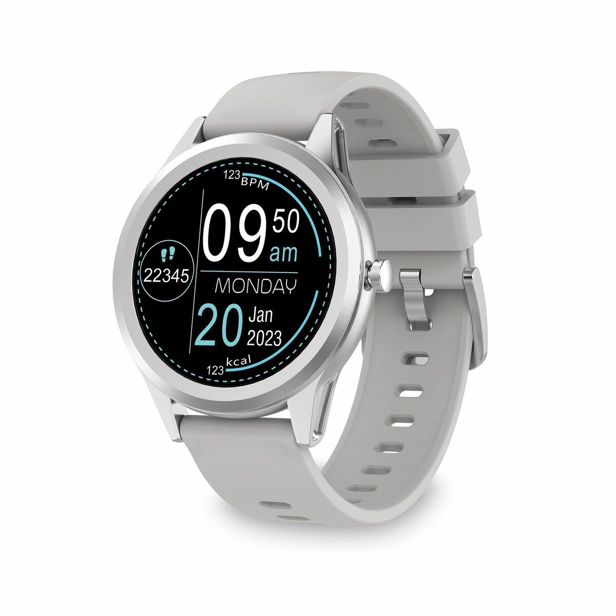 Smartwatch KSIX Globe Sølvfarvet