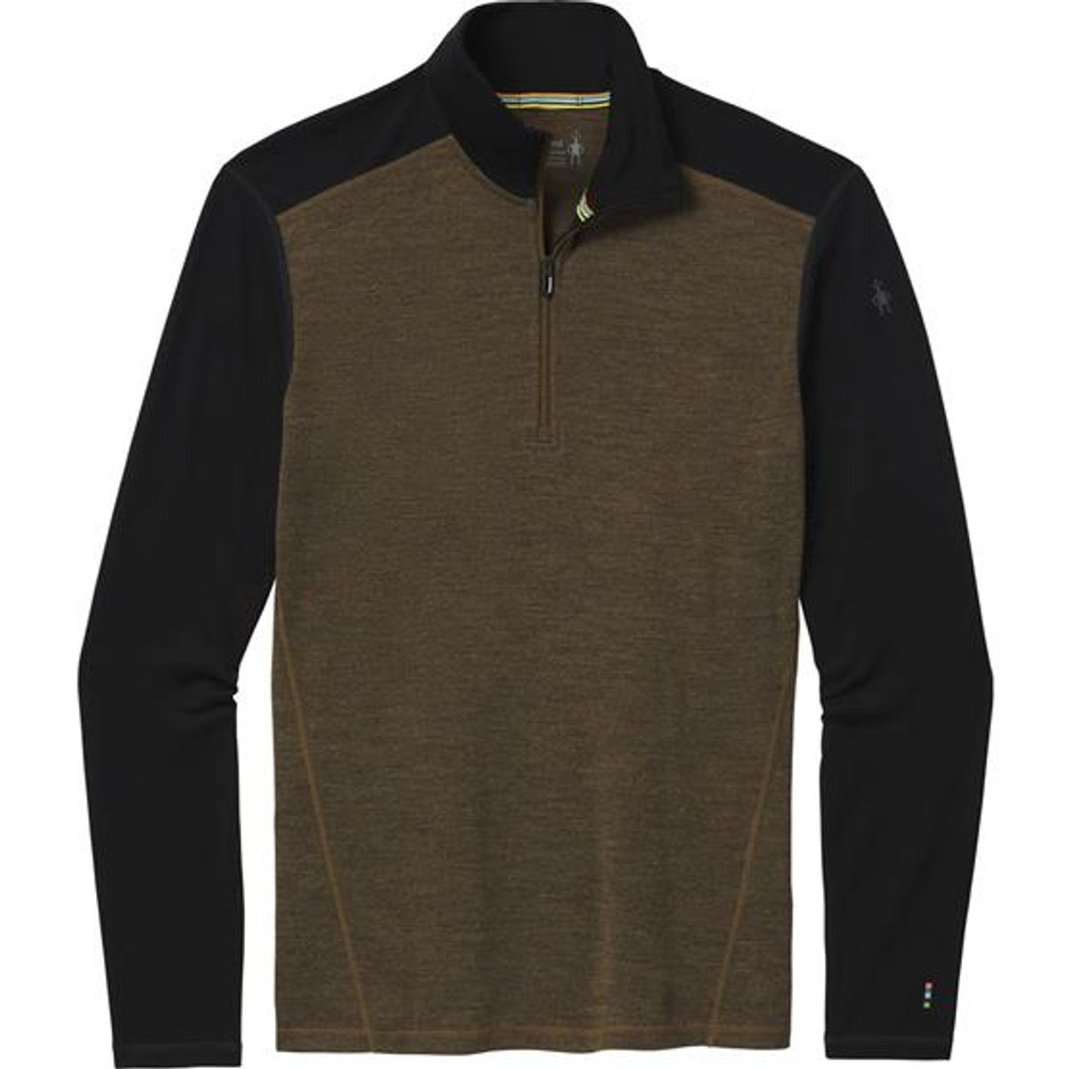 Smartwool Mens Thermal Merino Base Layer 1/4 Zip, Military