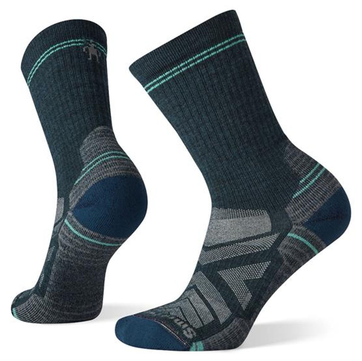 Smartwool Womens Hike Light Cushion Crew Socks, Twilight Blue