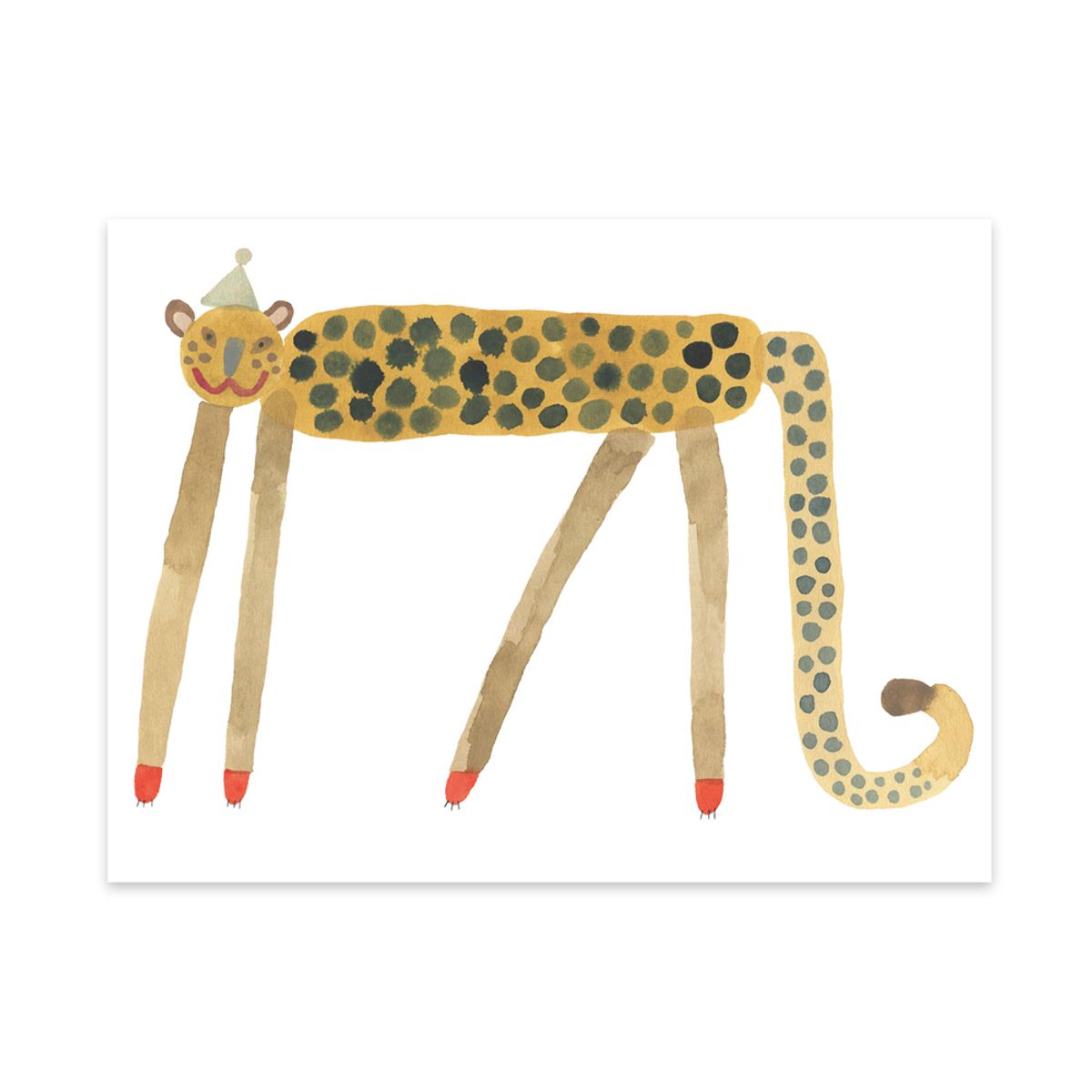 Smiling Leopard Elvis plakat - 30x40 cm (One size)