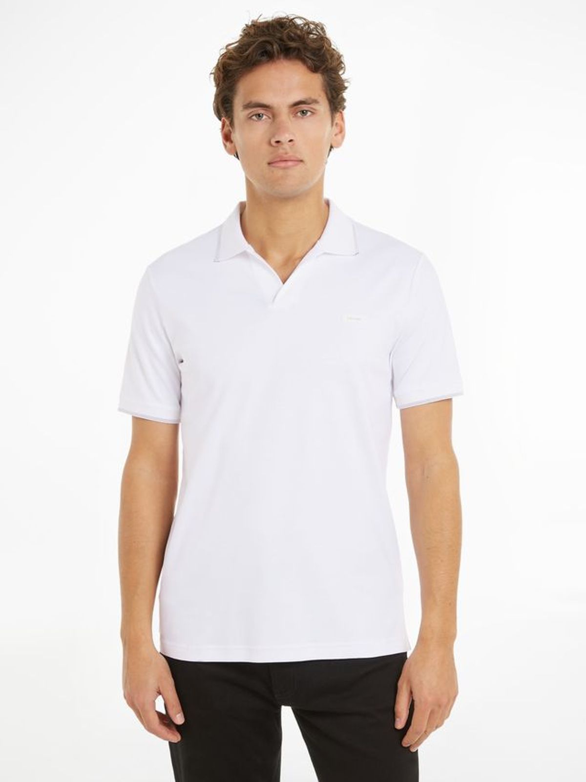 SMOOTH COTTON OPEN PLACKET POLO