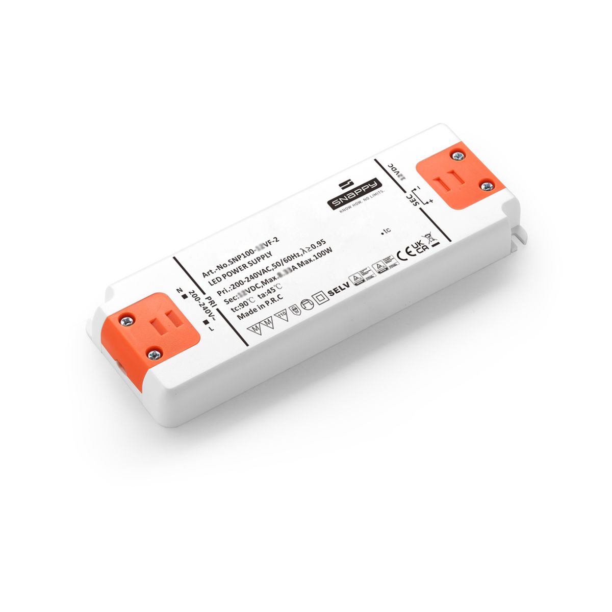 Snappy 100W strømforsyning - 24V DC, 4.17A, IP20 indendørs