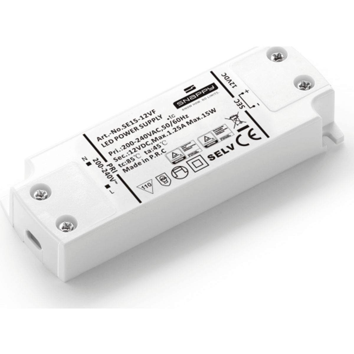 Snappy LED Driver Slim 15W 12V