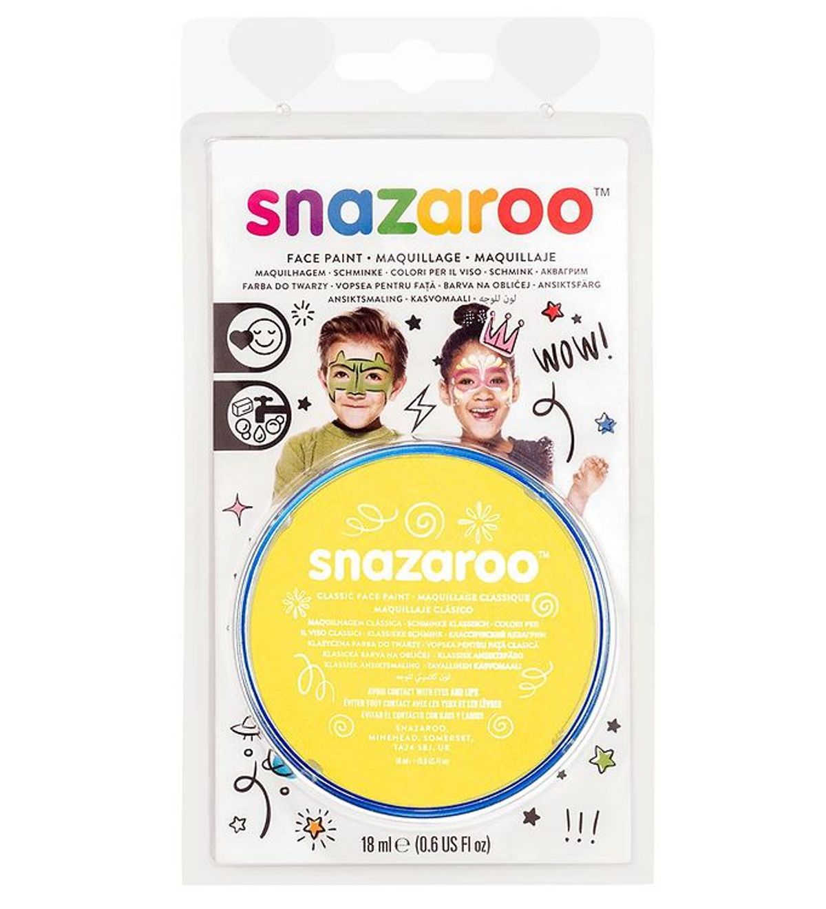 Snazaroo Ansigtsmaling - 18 ml - Bright Yellow