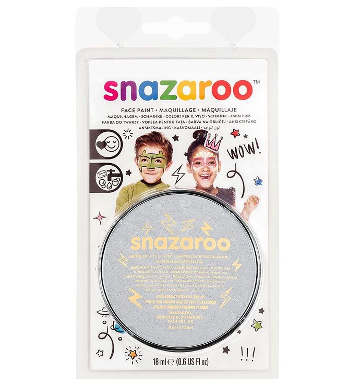 Snazaroo Ansigtsmaling - 18 ml - Silver