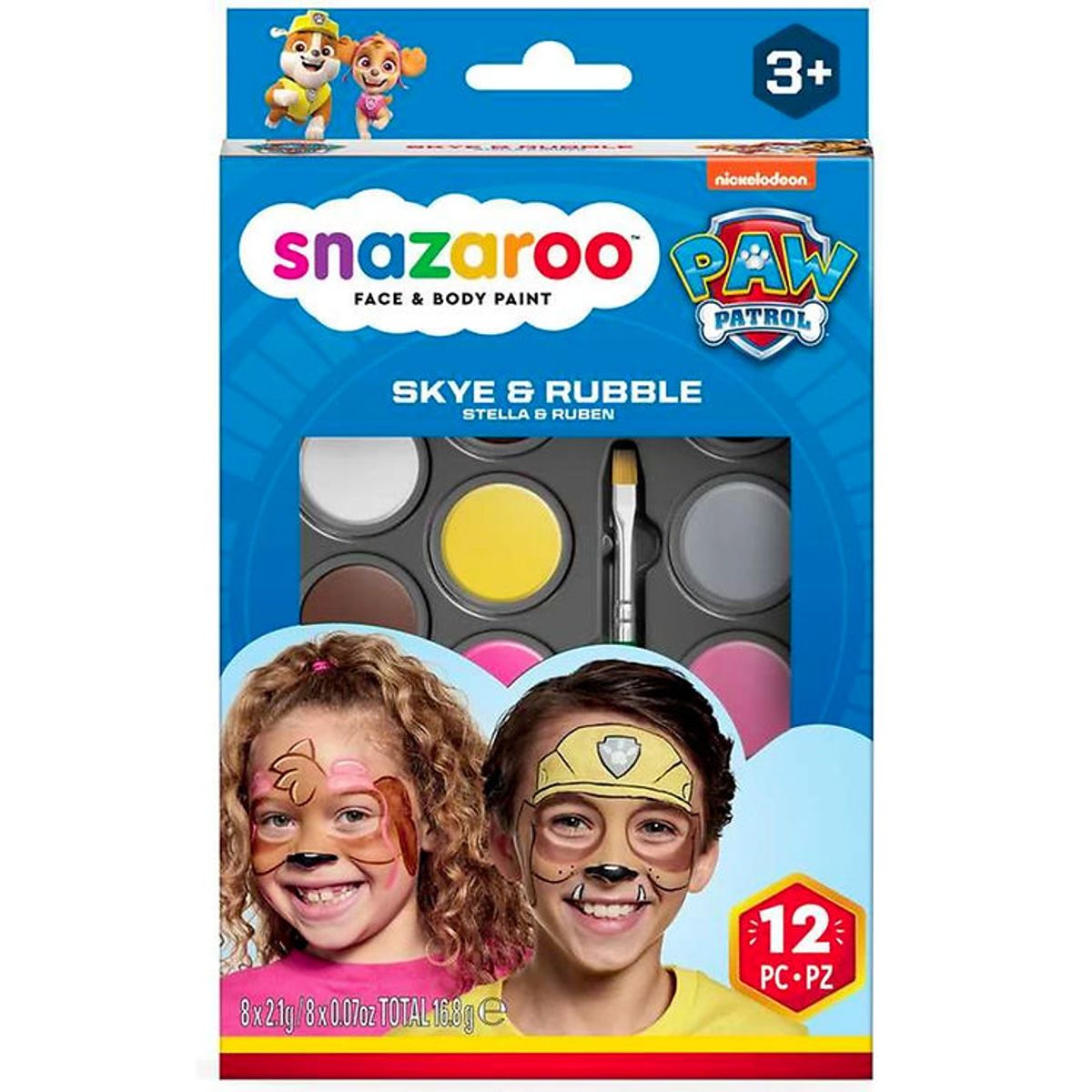 Snazaroo Ansigtsmaling - 8 Farver - Paw Patrol Sky & Rubble