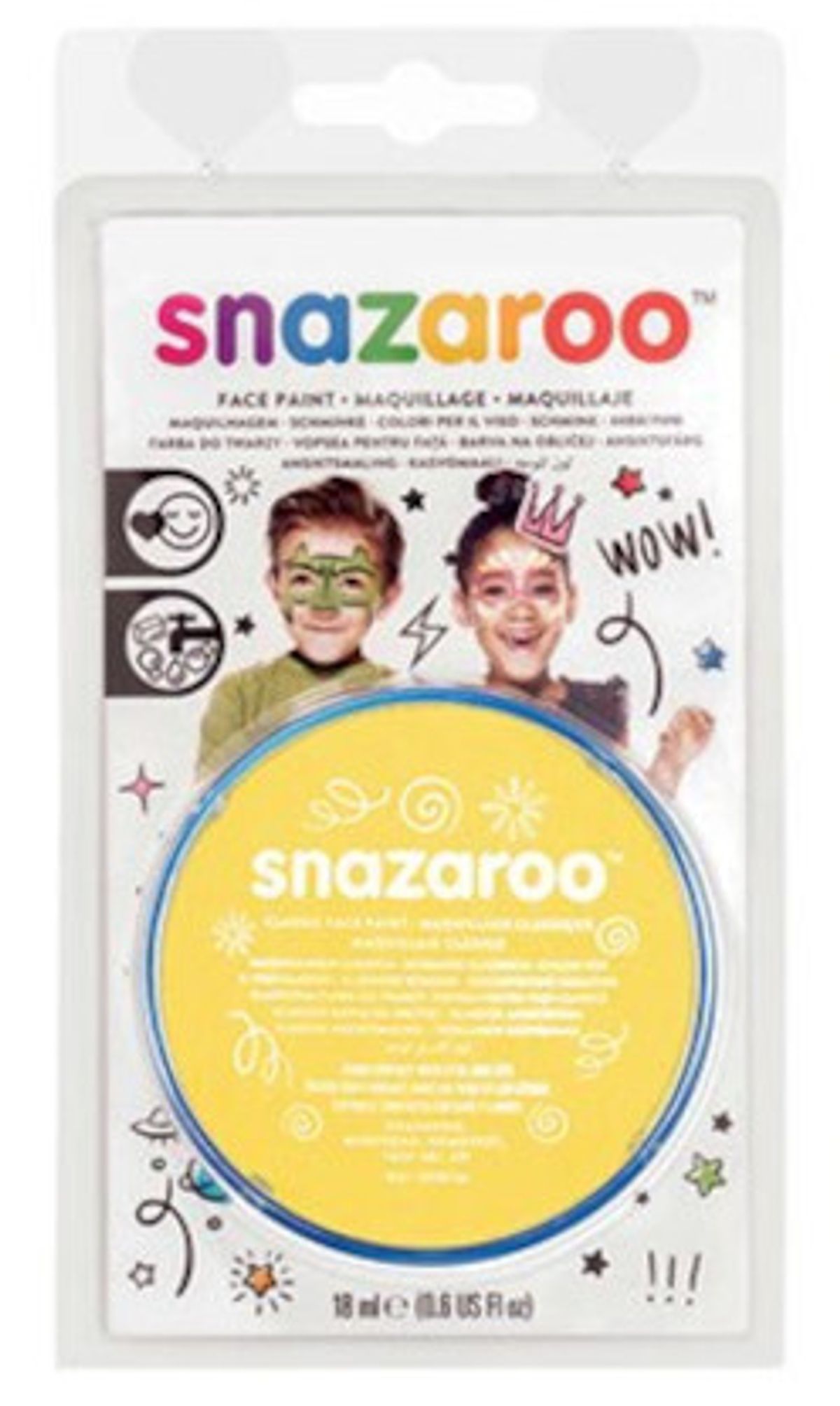 Snazaroo - Ansigtsmaling - Gul - 18 Ml