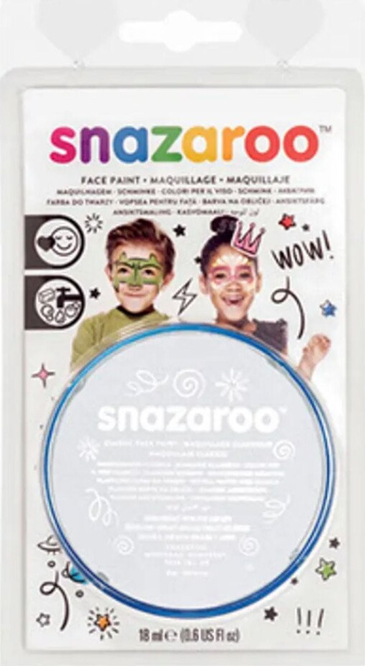 Snazaroo - Ansigtsmaling - Hvid - 18 Ml