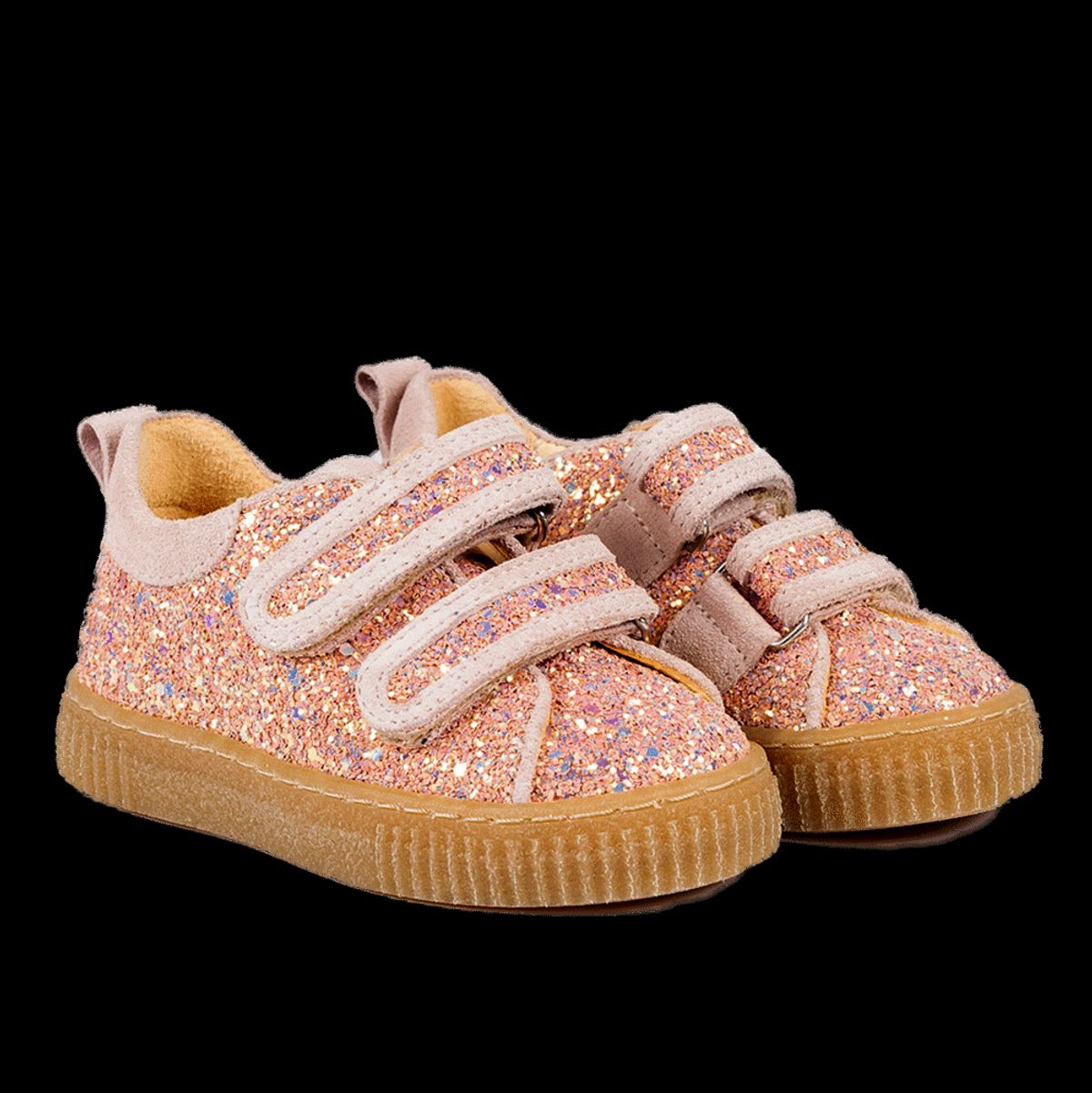 Sneaker med velcrolukning - Rose Glitter/Pale Rose - 26