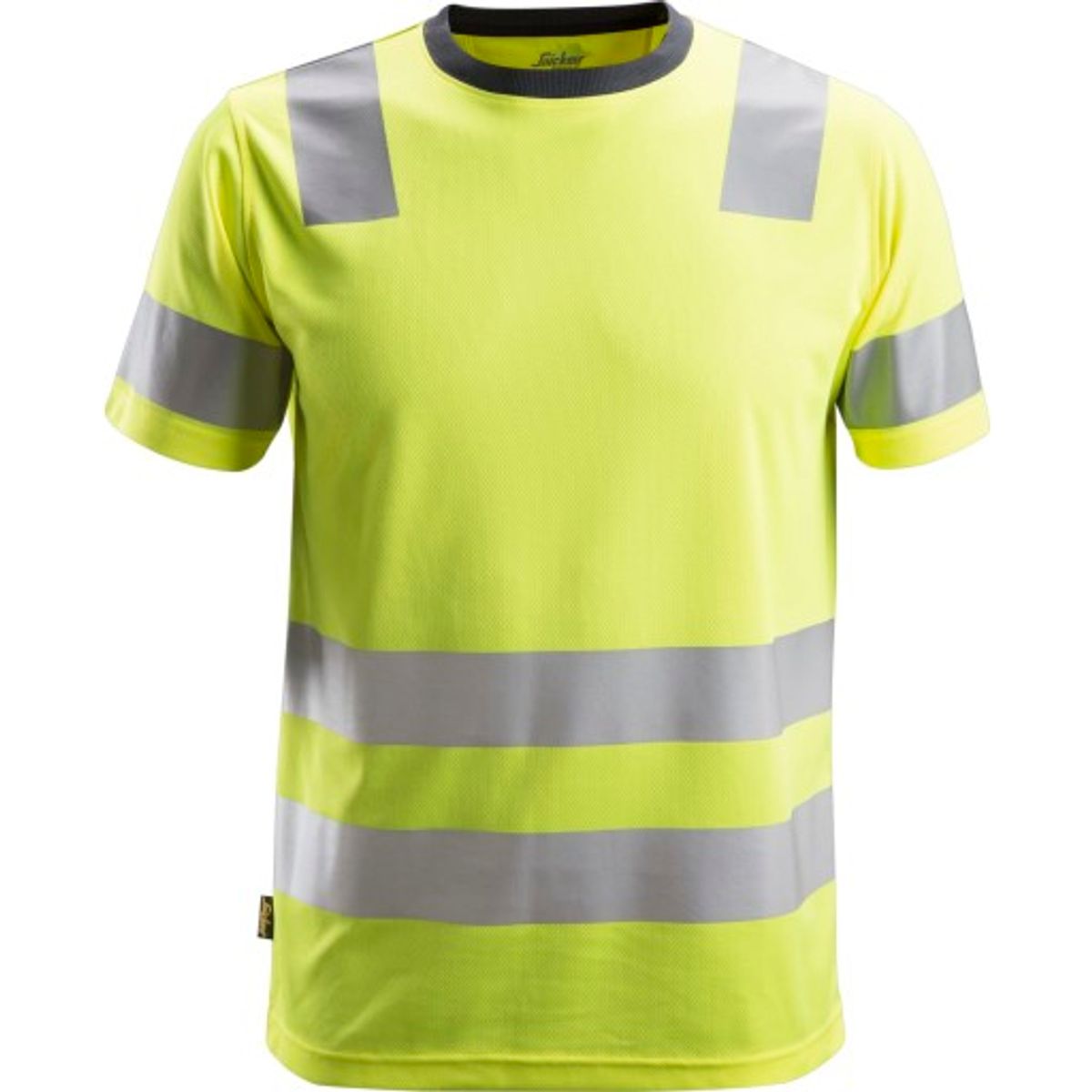 Snickers AllroundWork T-shirt 2530 High-Vis, kl. 2, gul, str. M