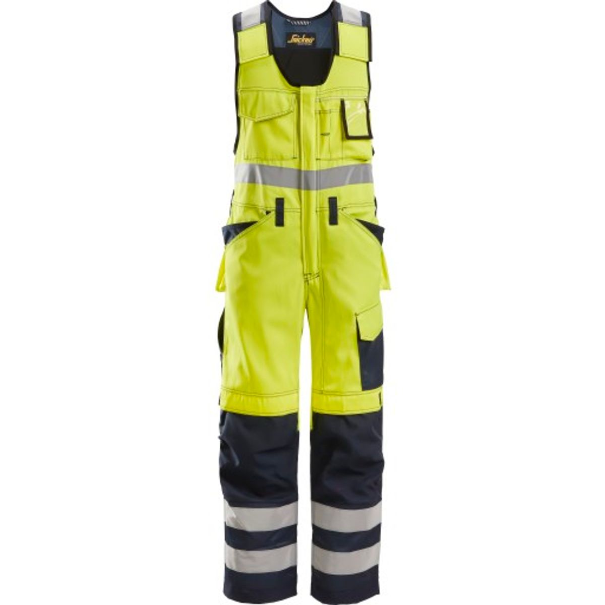 Snickers helbuks 0213, High-Vis kl.2 gul/navy, str. 100