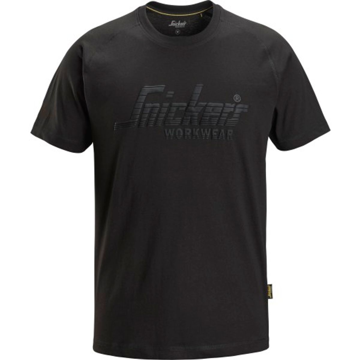 Snickers T-shirt 2590 med logo, sort, str. XS