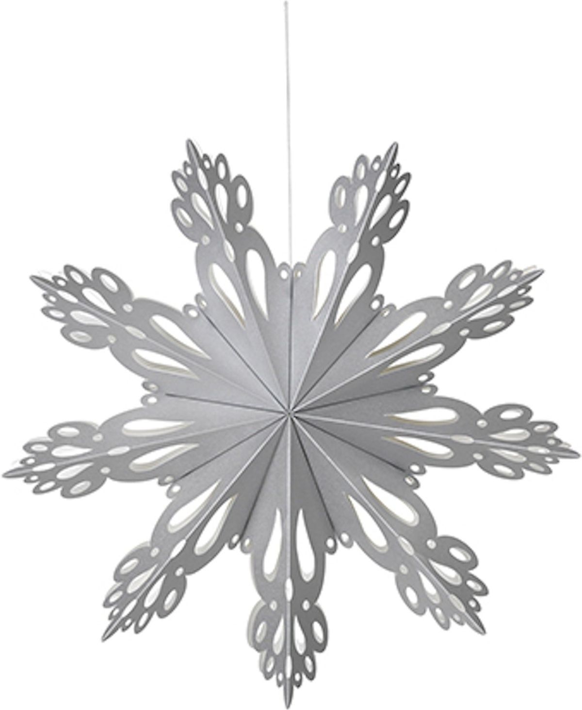 Snowflake, Juledekoration, sølv, 30 cm