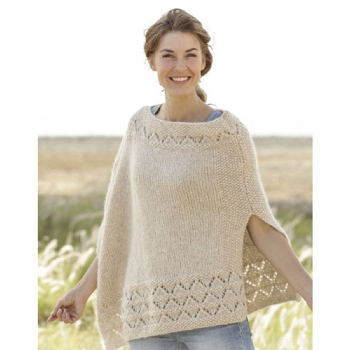 So Classy! by DROPS Design - Poncho Strikkeopskrift str. S/M - XXXL - XXX-Large