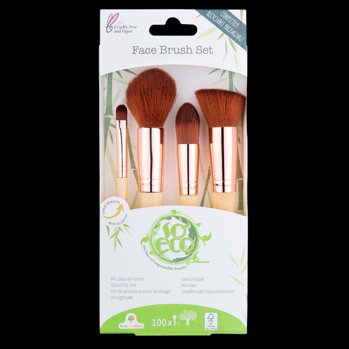 So Eco Face Brush Kit 4 stk.