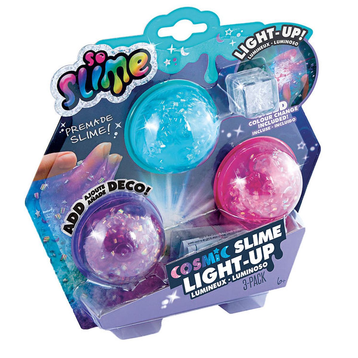 So Slime Slim - Light Up Cosmic Crunch - 3-pak