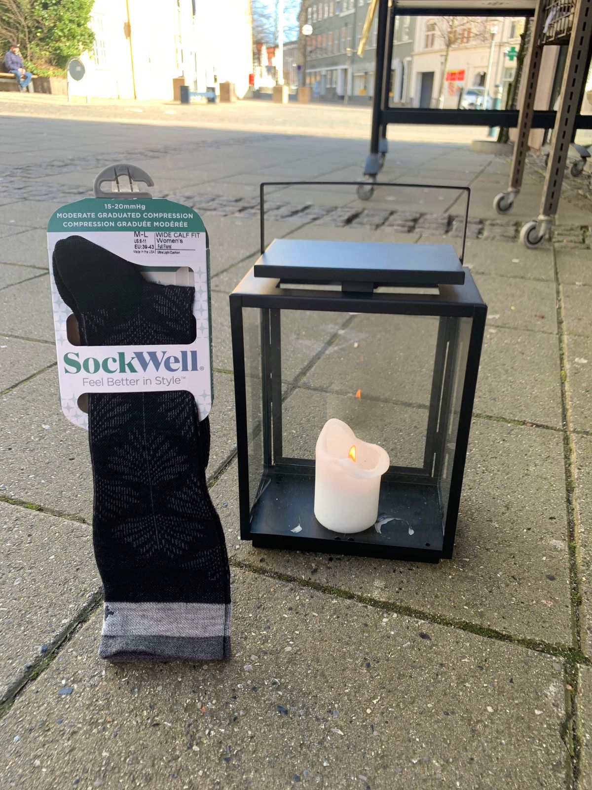 SockWell, Kompressionsstrømpe - Sort/Grå - M/L - 39/43