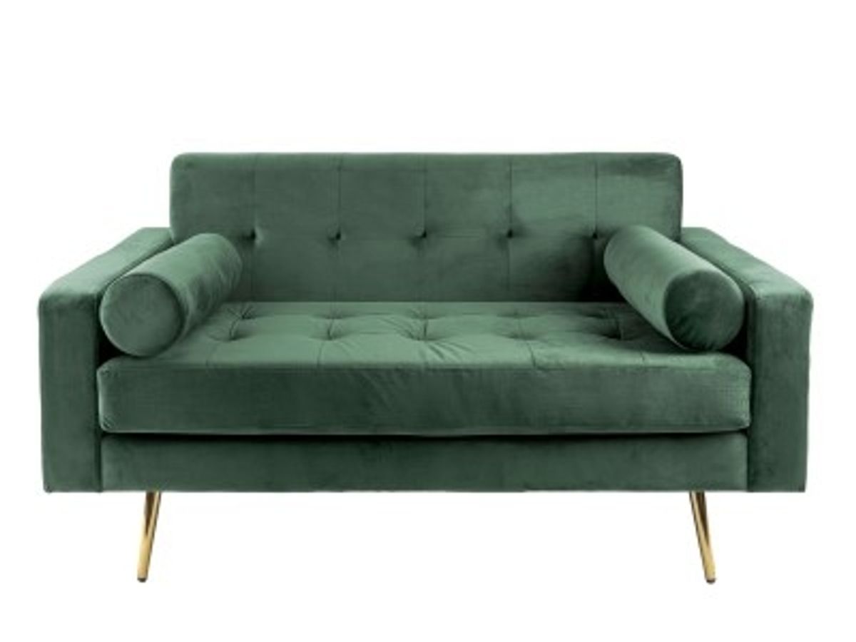 Sofa Embrace velvet dark green