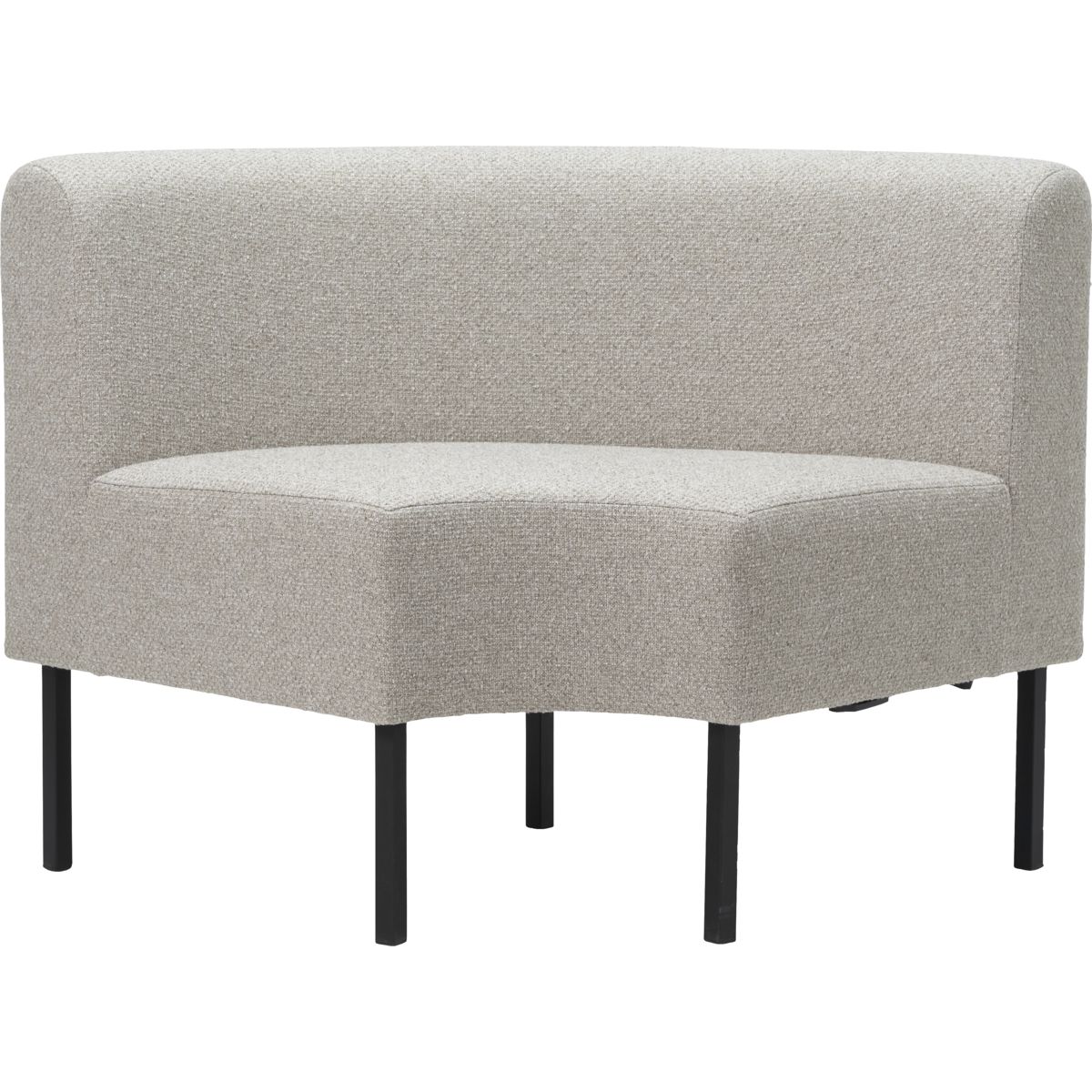 Sofa, HDCorner seater, Natural - Natural / Polypropylene recycled , Frame: Metal