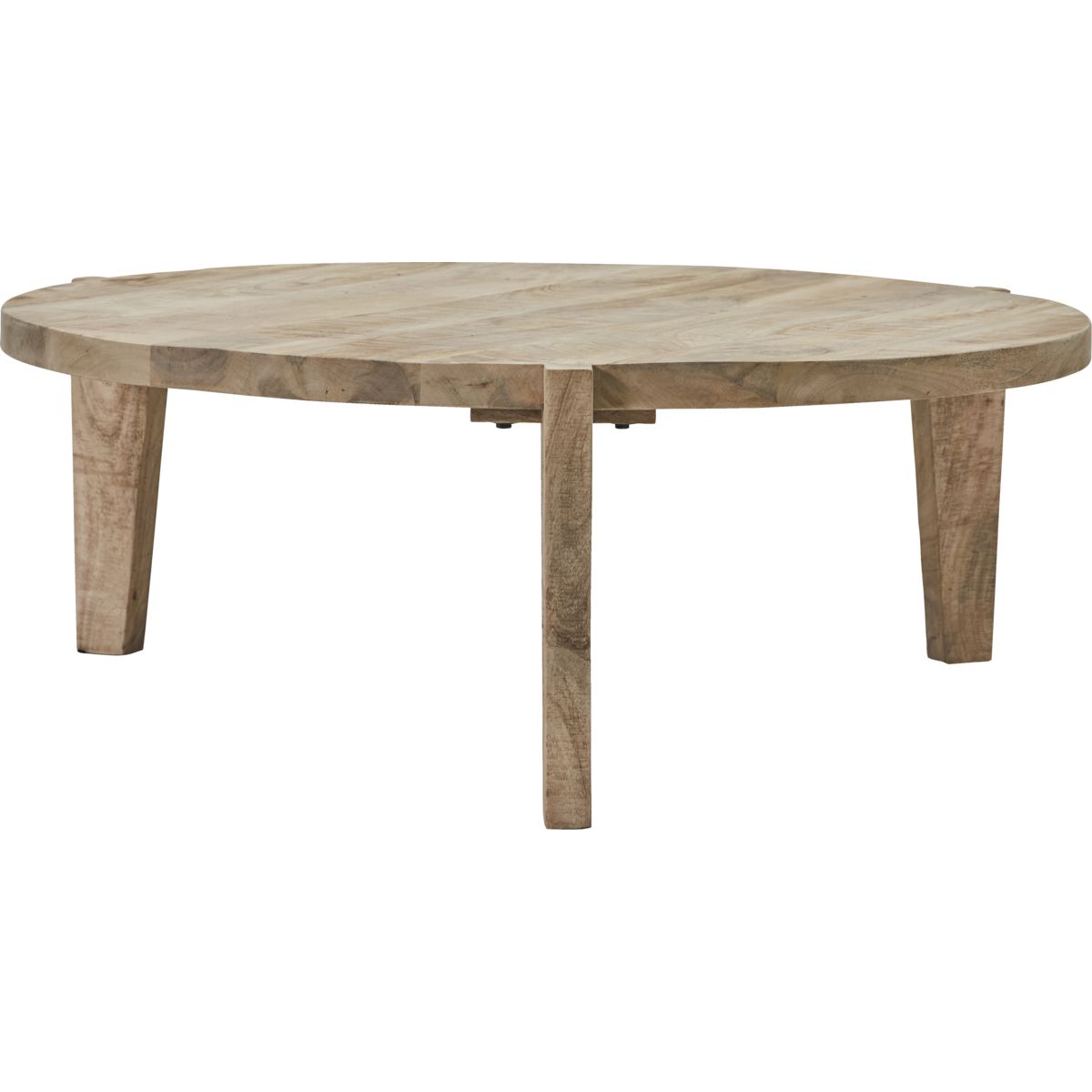 Sofabord, HDBali, Natural - Natural / Mango Wood / h: 40 cm, dia: 110 cm