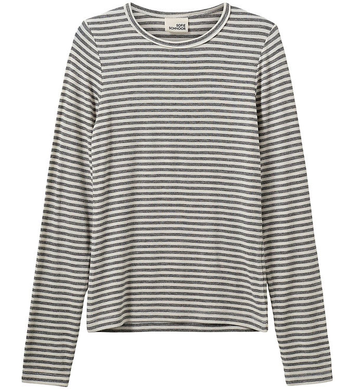 Sofie Schnoor Bluse - Rib - Petricia - Grey Striped