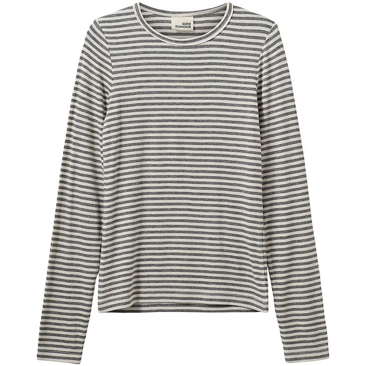 Sofie Schnoor Bluse - Rib - Petricia - Grey Striped