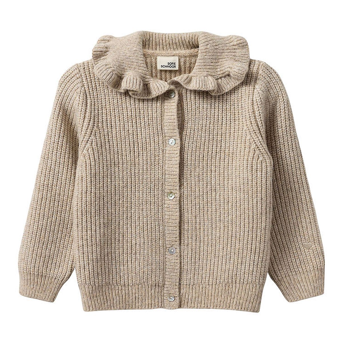 Sofie Schnoor Cardigan - Strik - Uld - Ecru Melange