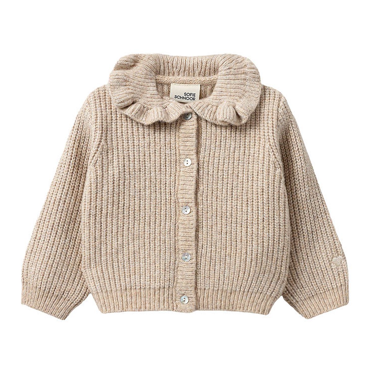 Sofie Schnoor Cardigan - Strik - Uld - Ecru Melange