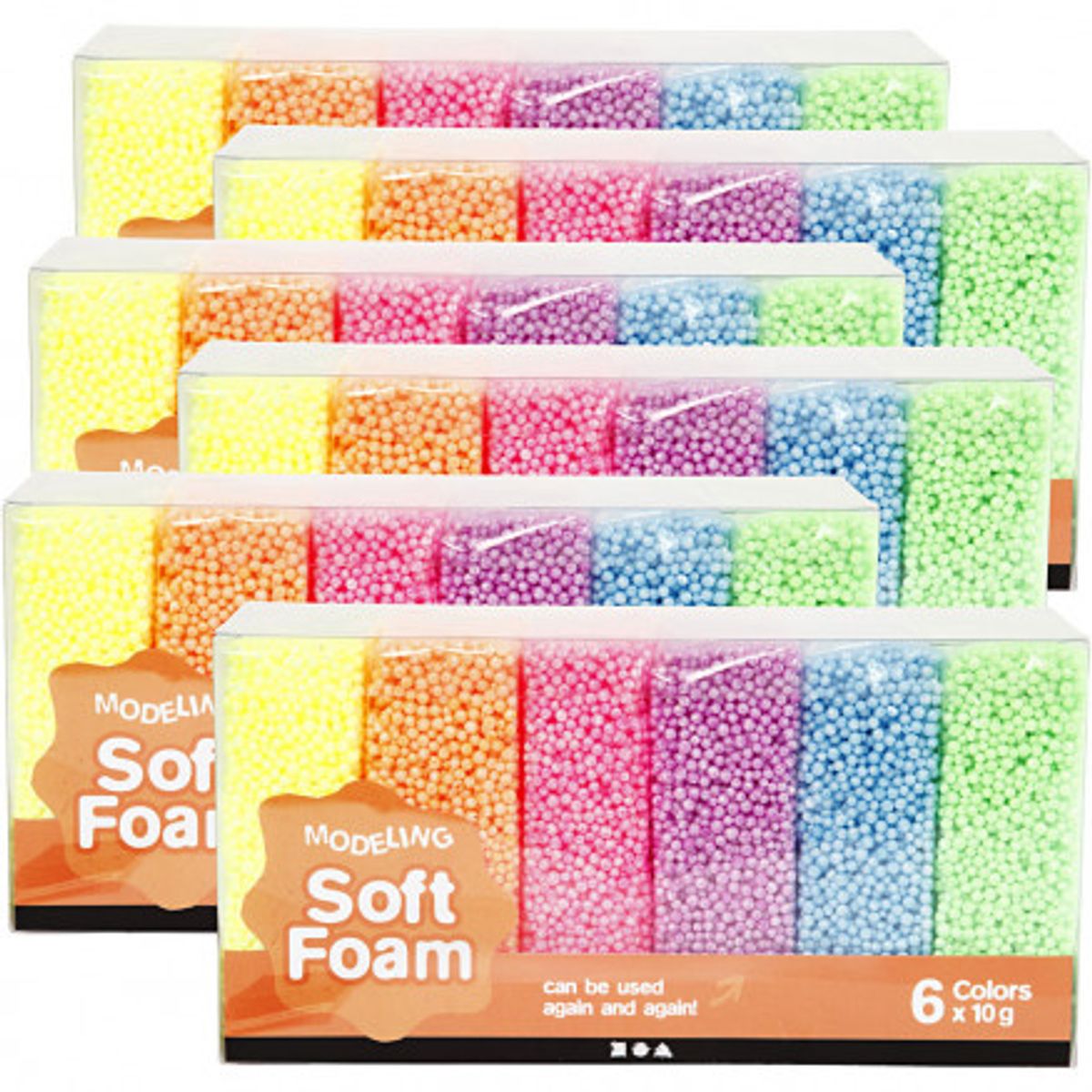 Soft Foam, ass. farver, 6 pk./ 1 pk.