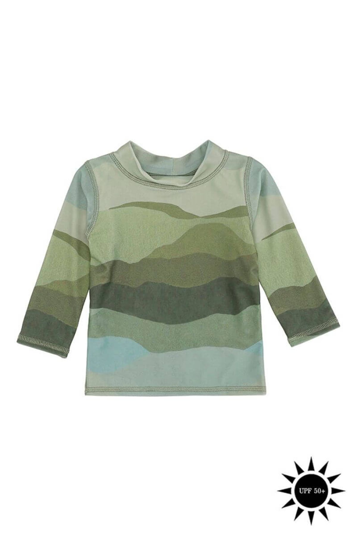 Soft Gallery - Badebluse Baby Astin Sun Shirt - AOP Landscape - 62/3 mdr.