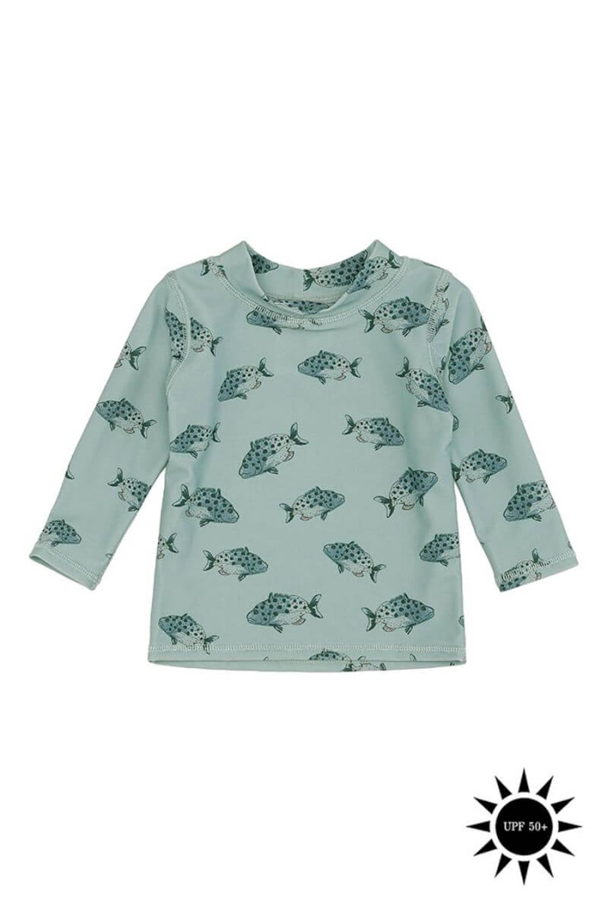 Soft Gallery - Badebluse Baby Astin Sun Shirt - Jadeite AOP Spotfish - 62/3 mdr.