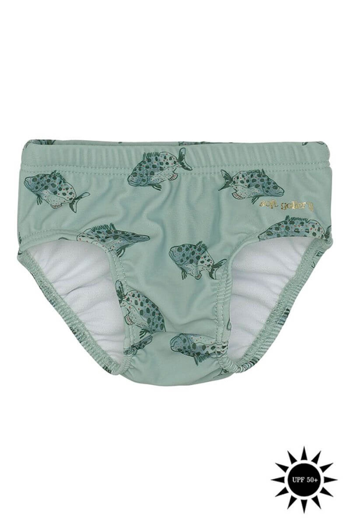 Soft Gallery - Badebukser Mika Swim Pants - Jadeite AOP Spotfish - 62/3 mdr.